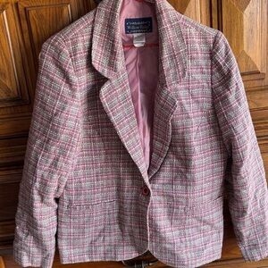 Willow Ridge Women's Pink Plaid Blazer